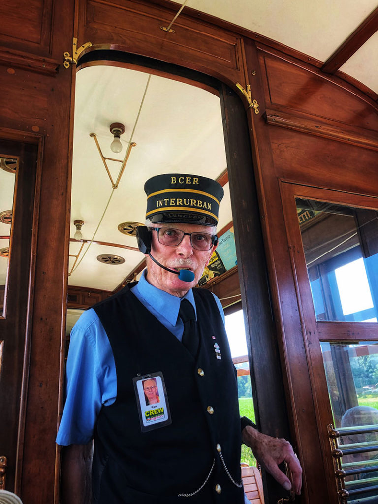 electric car operator staff Mr. Ron is taking you for a fun family train ride - PerfectDayToPlay
