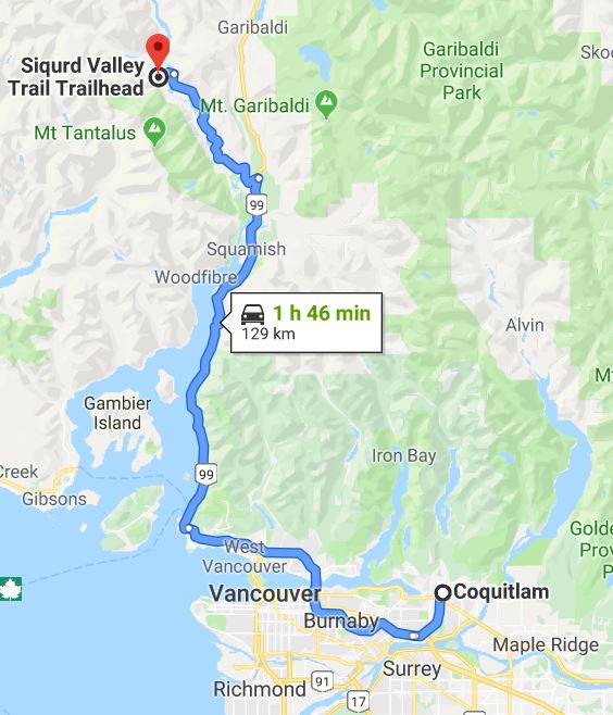PerfectDayToPlay waterfalls near Vancouver, waterfalls near whistler, google map drive to Squamish hike to Crooked Falls