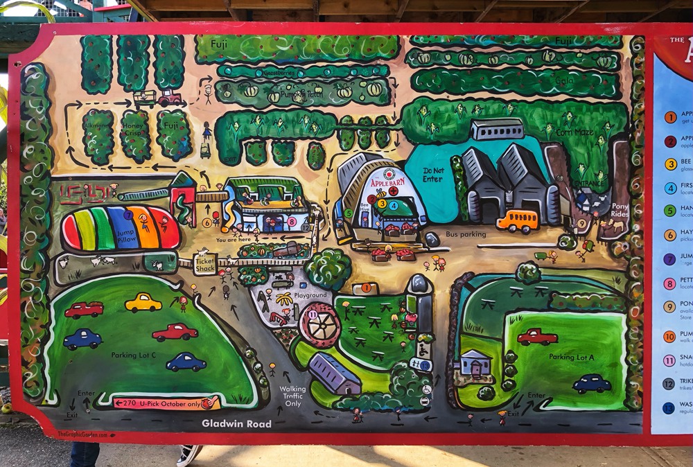 Applebarn Farm facilities map drawing