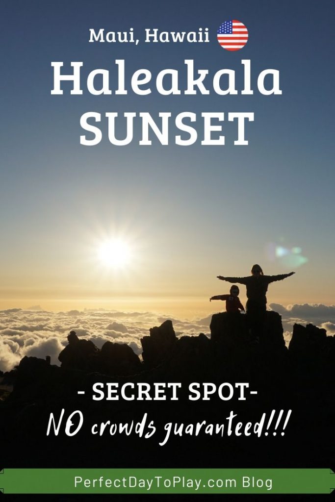 Haleakala National Park & Volcano Summit Secret Spot To Enjoy Crowd-Free Speechless Hawaii Sunset - Pinterest Pin