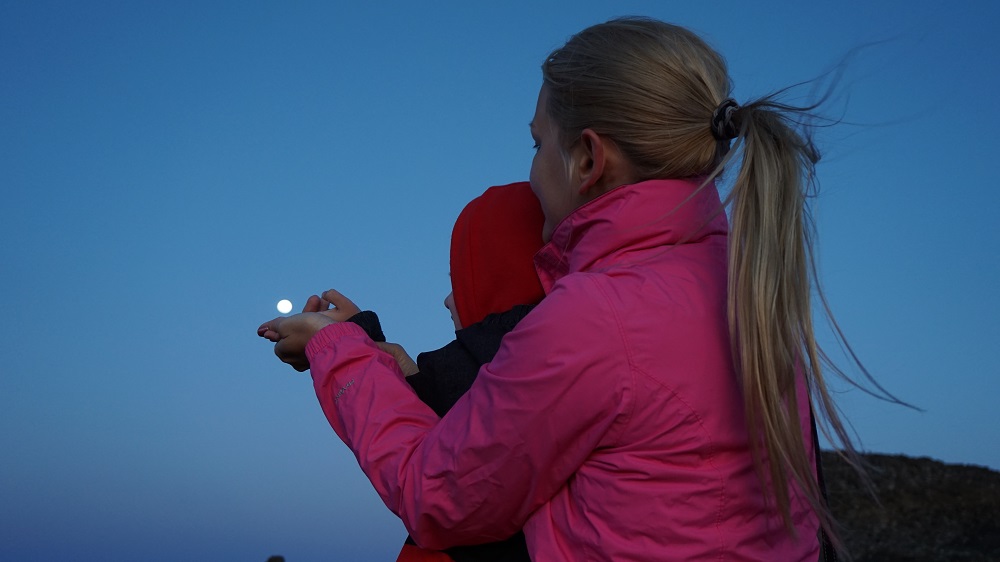 the moon is in our hands - mom and son photo