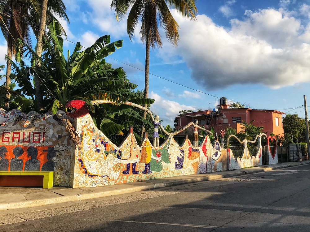 Jaimanitas village - mosaic decorated streets by Jose Rodriguez Fuster