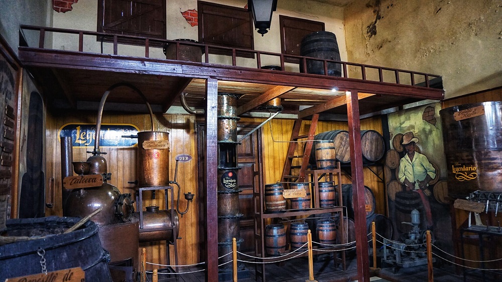 rum shopping at a rum distillery 