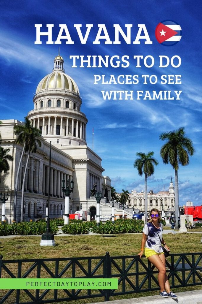 Things to do in Havana, places to see with family - pinterest Pin