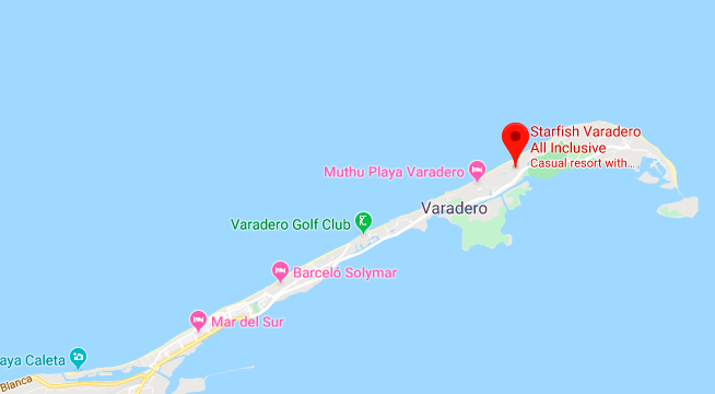 Starfish Varadero All-inclusive location map