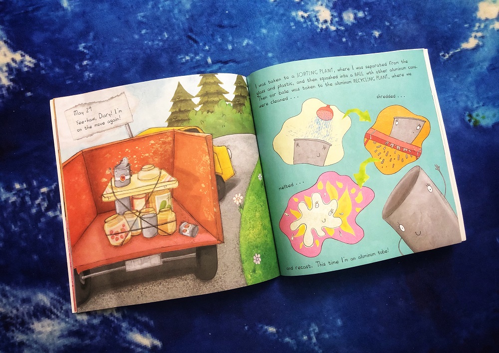 The Adventures of an Aluminum Can by Alison Inches - children's book on recycling - inside the book