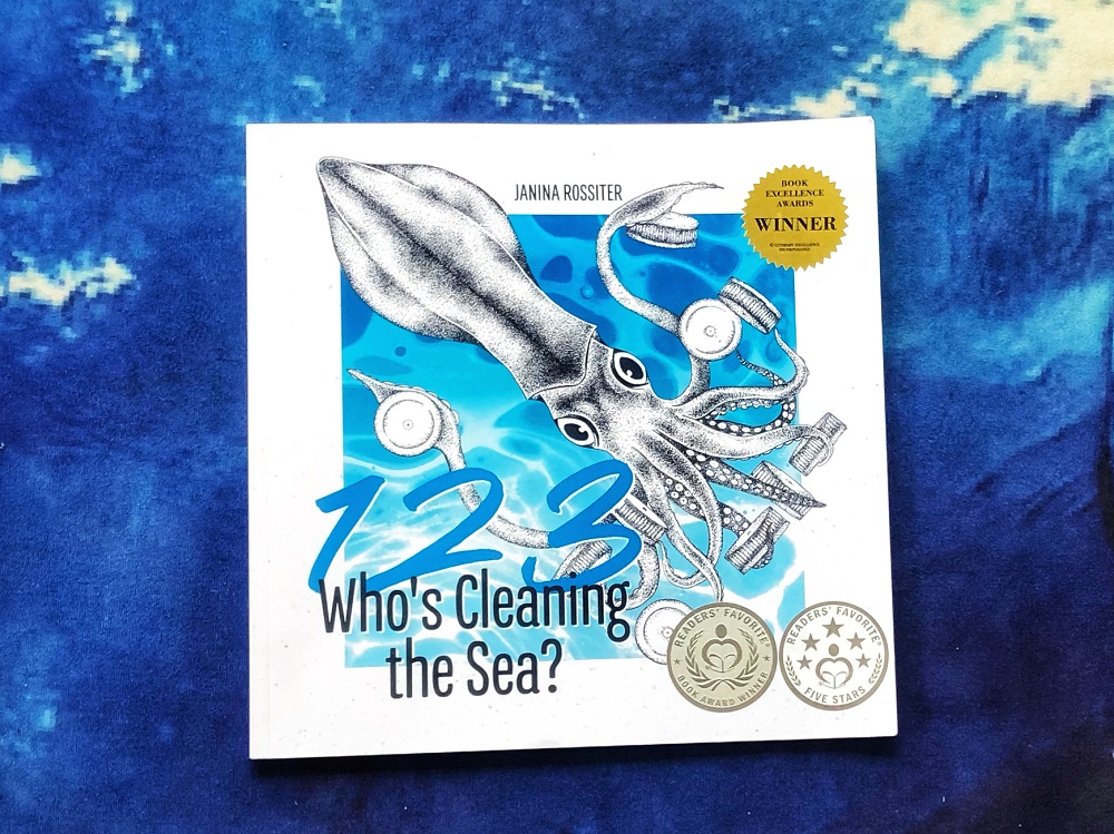 1, 2, 3 Who is cleaning the sea? by Janina Rossiter - children's books on environment and ocean pollution 