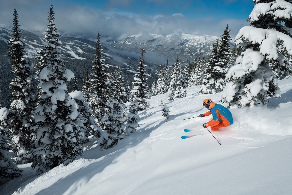 Skier in the mountains - photo by Tourism Whistler