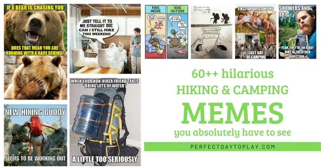 Hiking meme, outdoor meme, camping meme, jokes, cartoons, quotes, comics facebook