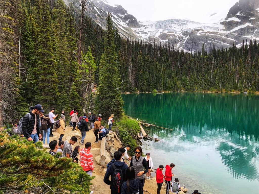 Joffre Lakes visitor crowds - outdoor ethics principle - be considerable of others
