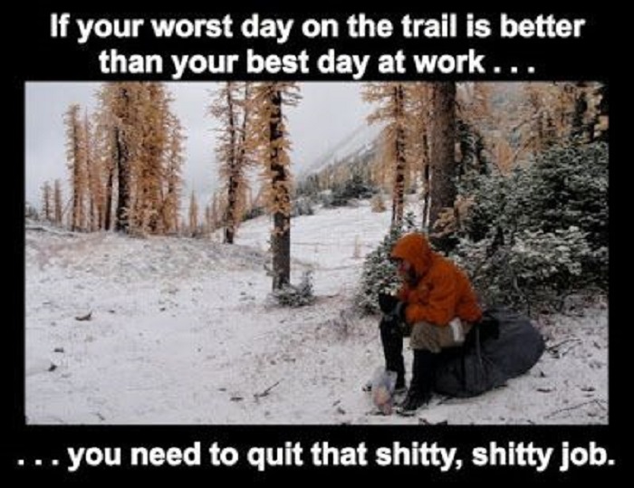 Hiking Meme, hiking joke, funny hiking quote