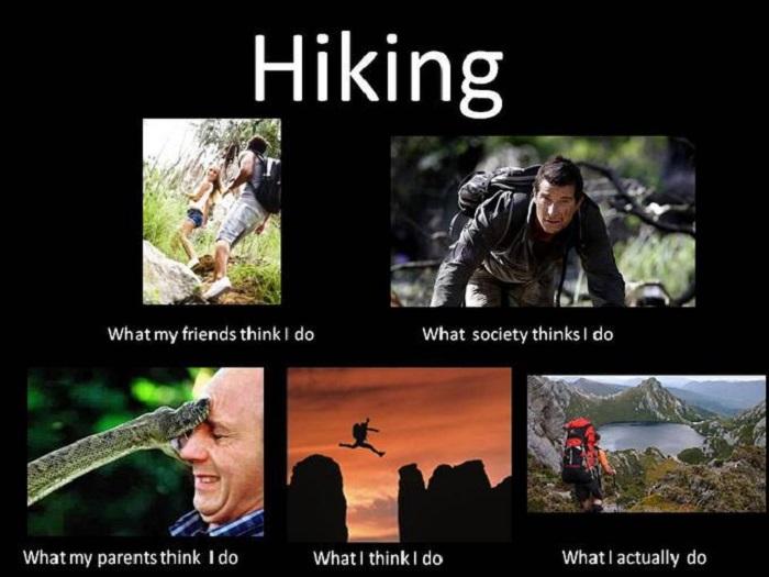 Hiking Meme, hiking joke, funny hiking quote