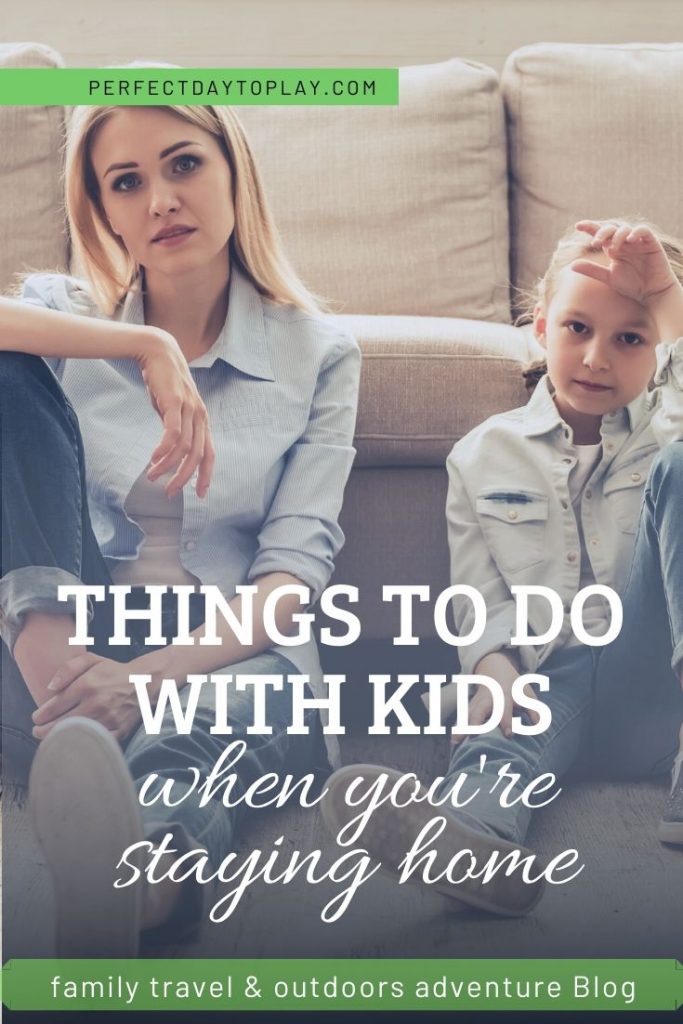 Things to do with kids at home, activities for kids indoors - Pinterest pin