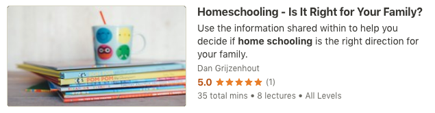 Online course:  Homeschooling -is it right for your family? e-learning for kids