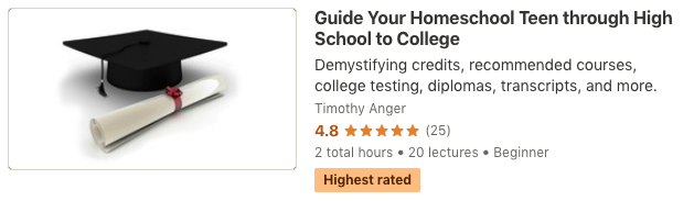 online course: Guide Your Homeschool Teen through High School to College