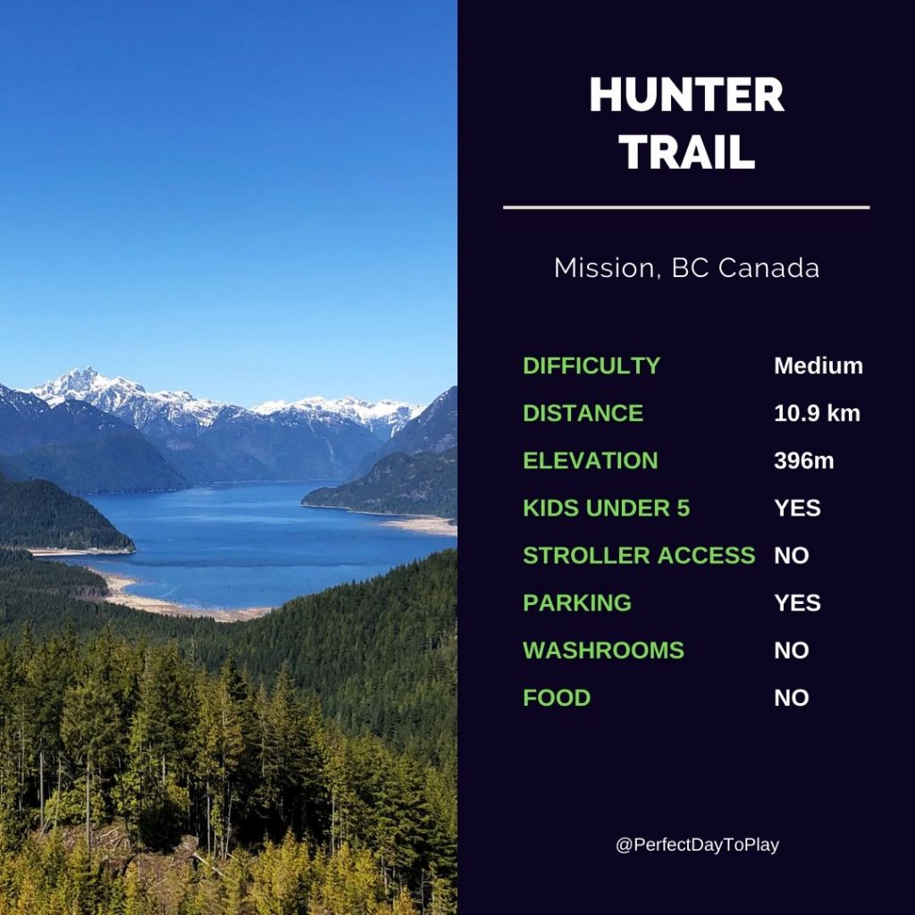 Hunter Trail in Mission, BC - British Columbia hikes near Vancouver - quick facts