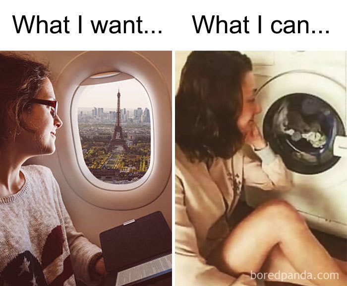 Paris vs washing machine hilarious travel meme