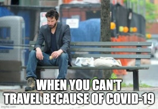 when you can't travel Keanu Reeves funny
