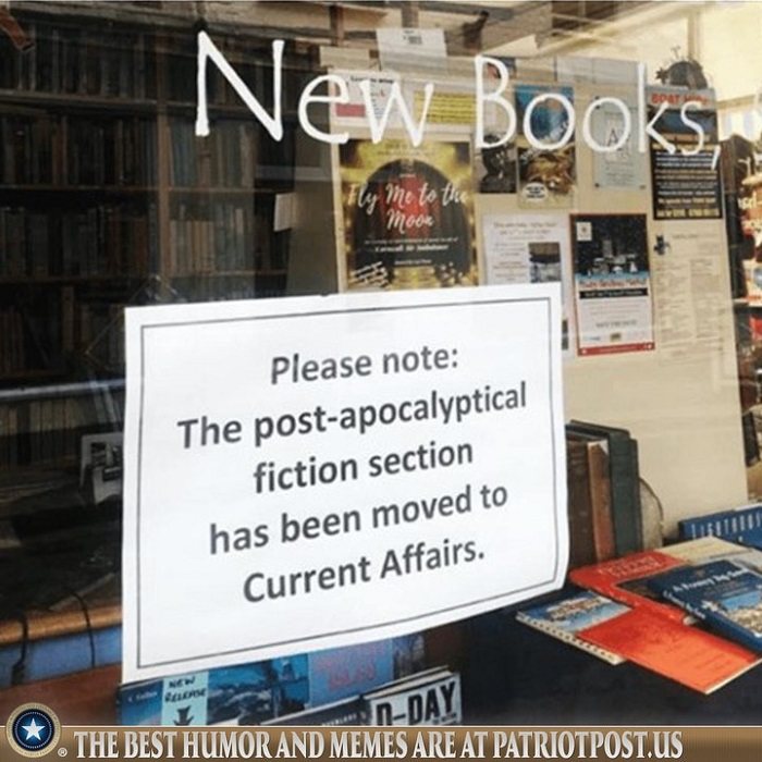 bookstore announcement due to corona pandemic joke