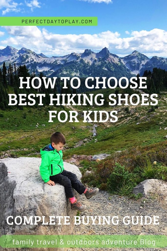 how to choose best hiking shoes for kids - pinterest pin