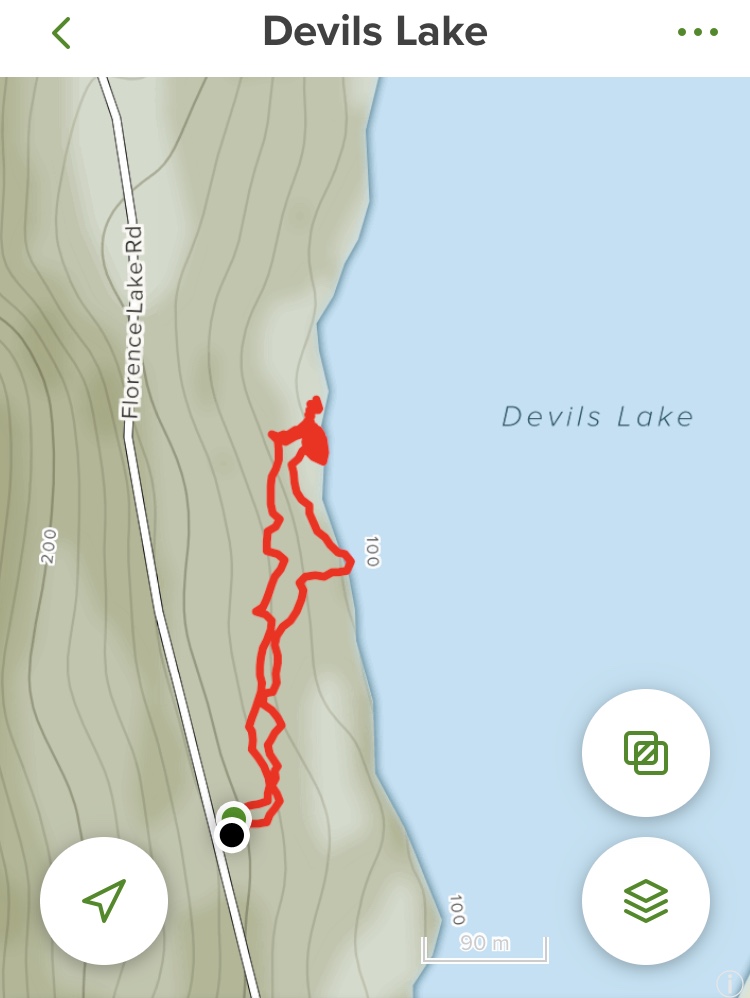 Devils Lake hiking trail map