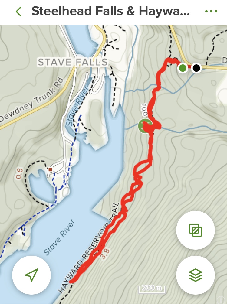 Steelhead Falls trail map