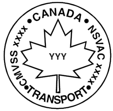 Canada NSVAC certification label for baby gear