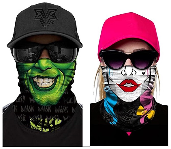 creative novelty scarves face masks