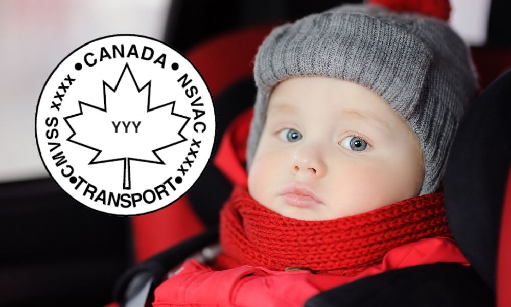Canada certified standards car seat label