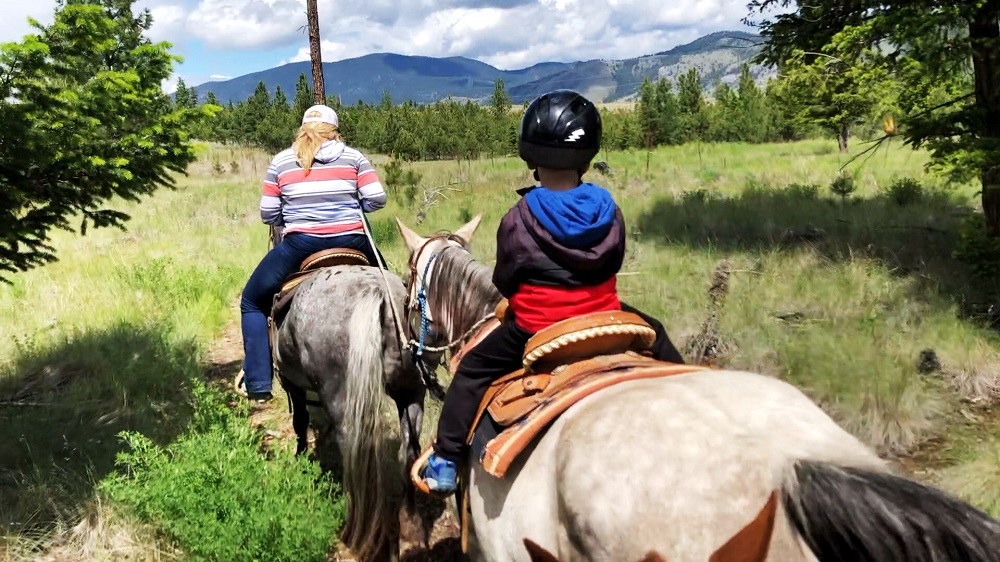 horseback riding at Erin Valley Riding Stables in Kamloops - things to do with kids