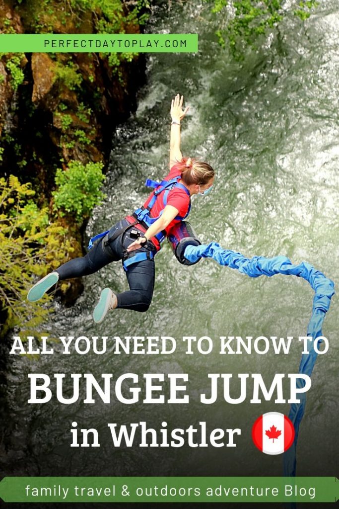 Whistler bungee jumping off the highest bridge in British Columbia, Canada - pinterest pin