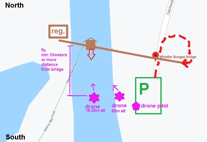 Whistler bungee bridge map for drone pilots