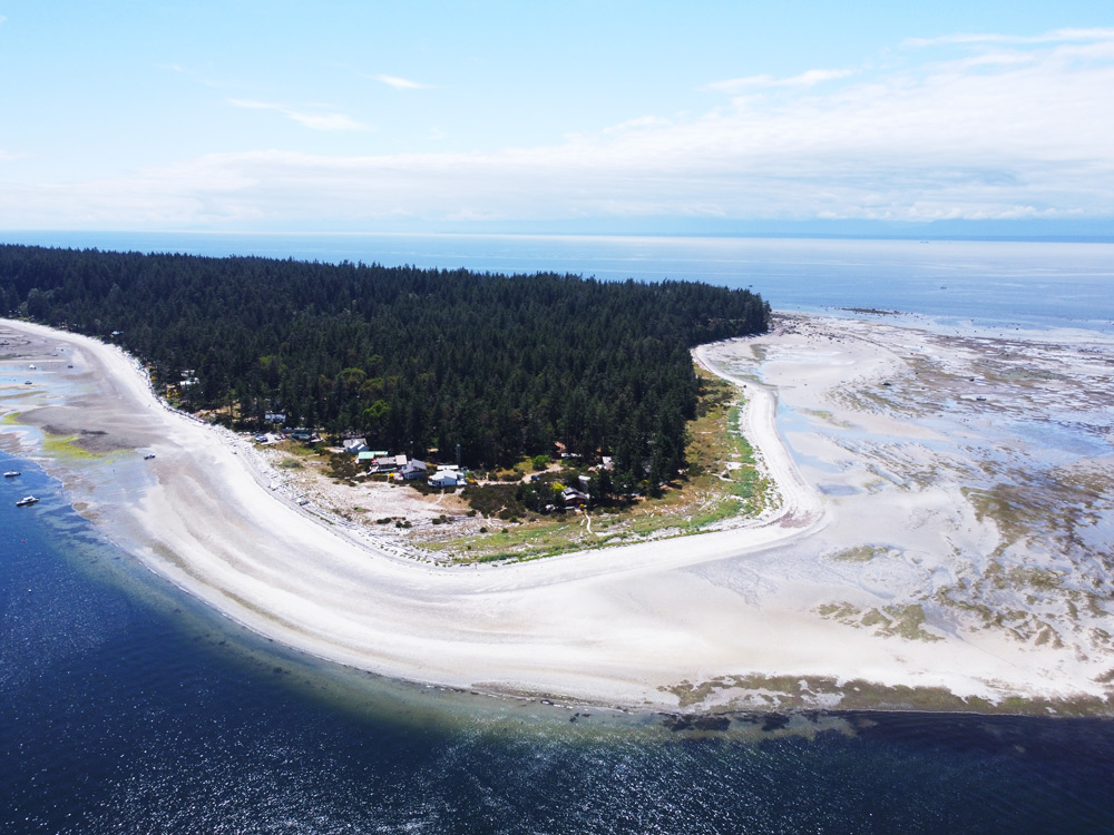 things to do in Lund - discover Savary Island aerial photo as seen from a drone