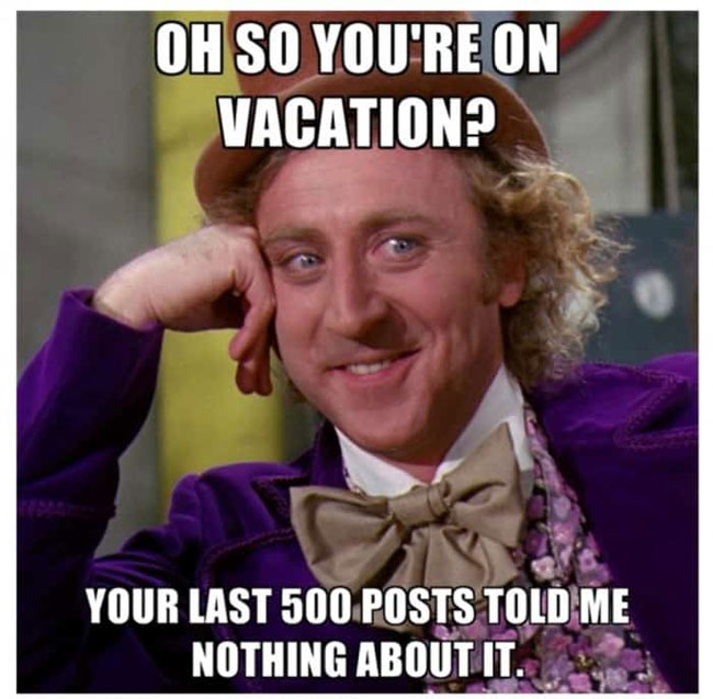 vacation photos funny meme