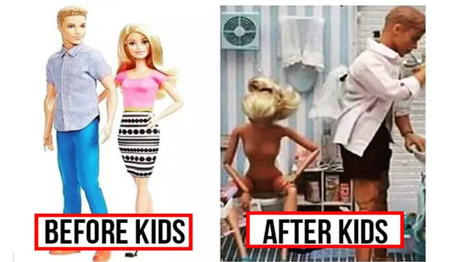 life before and after kids funny joke