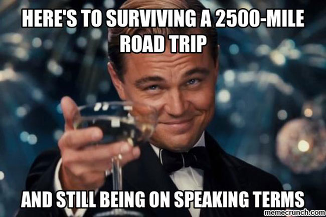 surviving a family road trip funny meme