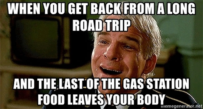surviving road trip food funny meme