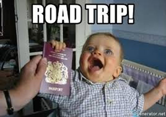 baby passport preparing for a road trip funny