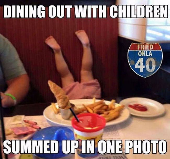 kids eating at a restaurant hilarious meme