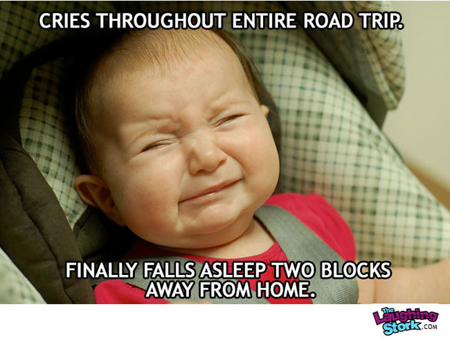 baby cries all road trip meme