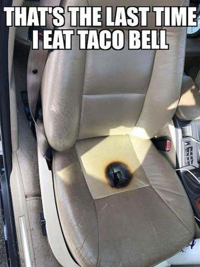 eating taco bell on a road trip funny meme