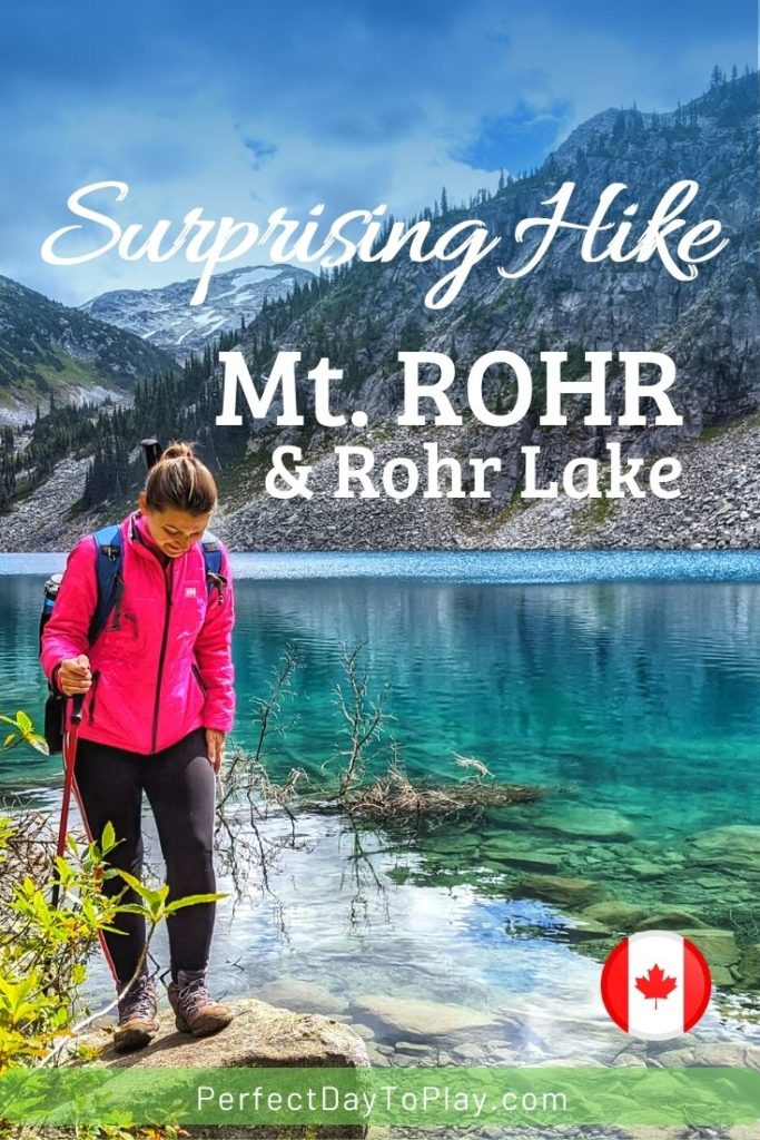 Mt Rohr and Rohr Lake hike - hiking trails near Pemberton British Columbia Canada - pinterest pin