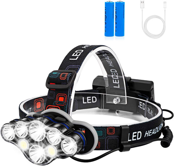 headband flash light hiking safety product