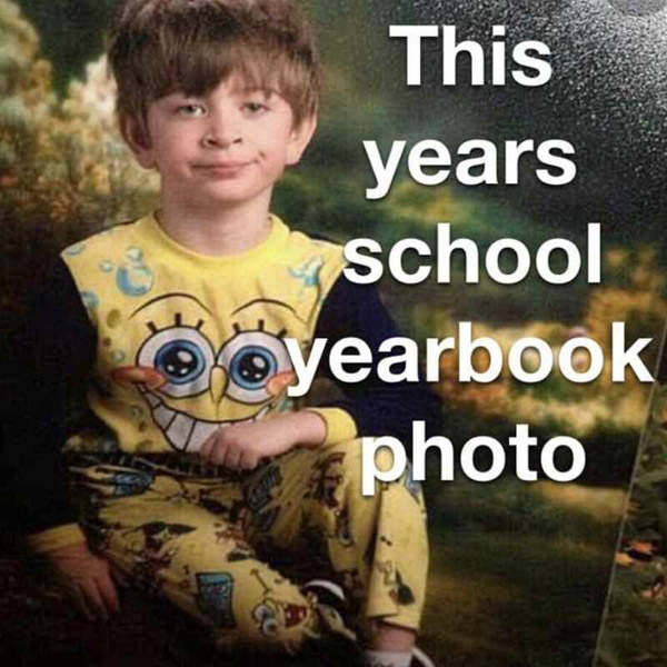 this year's school yearbook photo joke