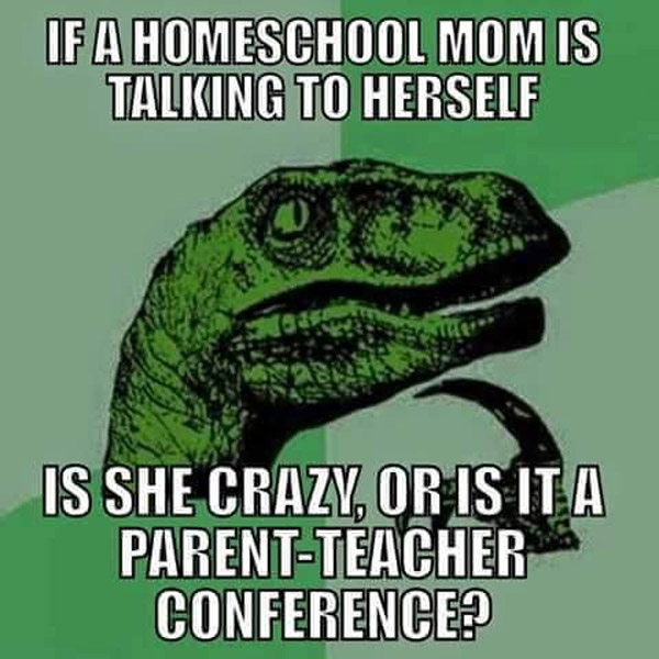 homeschool mom teacher conference crazy joke meme