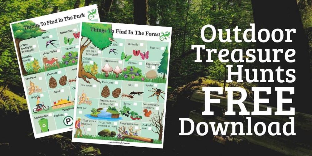 nature treasure hunt kids outdoor activities printable sheets free download