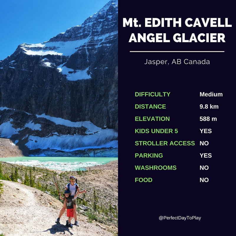 Mt. Edith Cavell Meadows trail & Angel Glacier hike - Jasper Alberta family road trip - quick facts