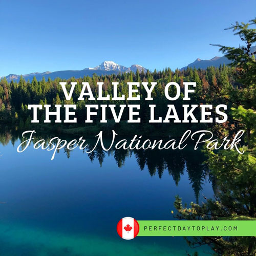 Valley of Five Lakes hiking trail - hike Jasper National Park, Alberta, Canada - feature