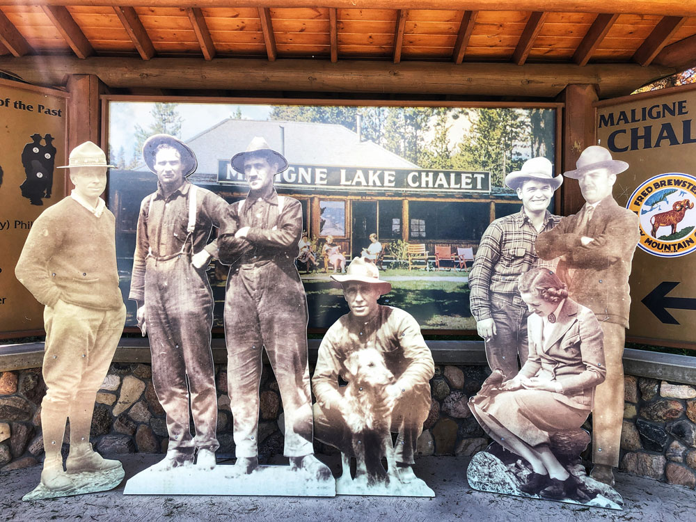 Maligne Chalet history - railroad workers