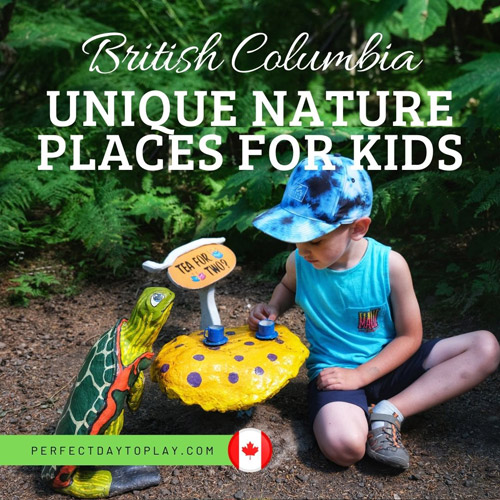 Unique nature & wildlife places to visit with kids and toddlers in British Columbia: nature trails & reserves, farms, zoos, train rides, and other outdoor attractions to enjoy this summer! feature